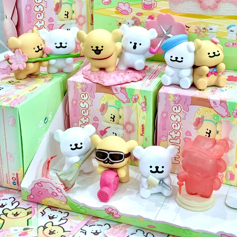 

Мальтийская радостная весенняя серия, слепая коробка, милая романтическая собака сакуры, загадочная коробка, кукла-сюрприз, коллекционная мультяшная модель, игрушки, подарки