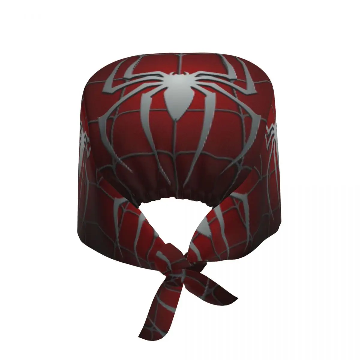 Custom Red S-Spiders Web Breathable Nursing Work Cap Surgical Scrub Caps Nursing Hair Hats Work Scrubs Hat for Medical Surgical