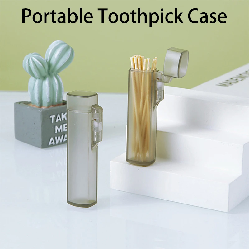

Portable Transparent Mini Storage Box Travel Toothpick Cotton Swab Box Simple Small Object Band-aid Classification Finishing Box