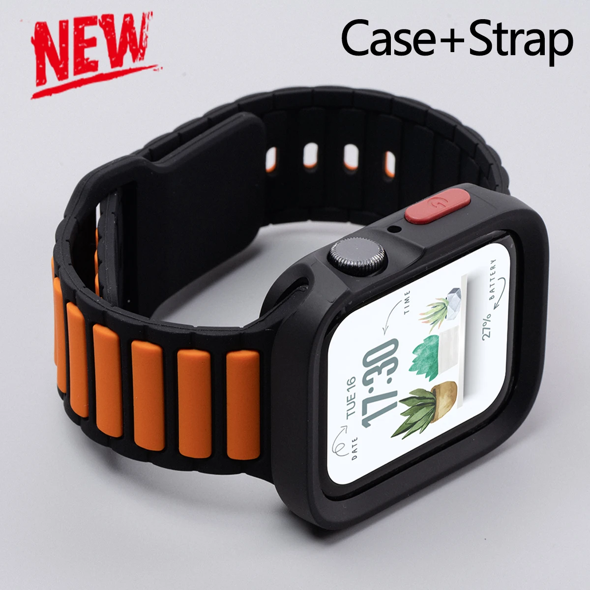 2-in-1 Hülle+Armband für Apple Watch Ultra3 49mm 40/41/42/44/45/46mm Sportarmband Schutzabdeckung Rahmen für iWatch S11 10 9 8 7 SE3