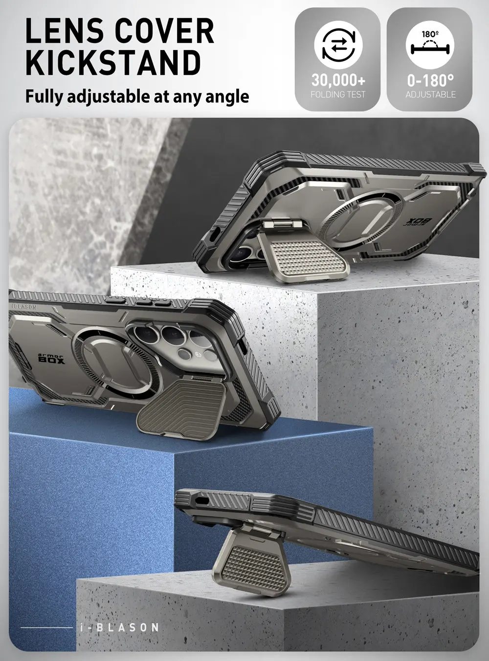 For Samsung Galaxy S24 Ultra Case (2024 Release) 6.8 inch I-BLASON Armorbox Full-Body Rugged Case with Built-in Screen Protector