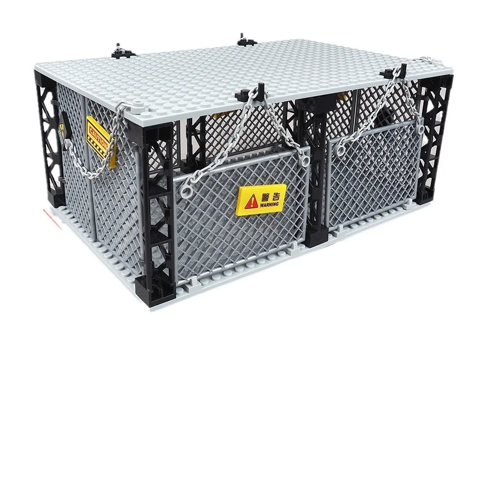 AM60-1 Bloque de construcción atrapado de una sola capa Escena de Doomsday Equipo de modelo de prisión Partículas pequeñas Compatible con Legoeds