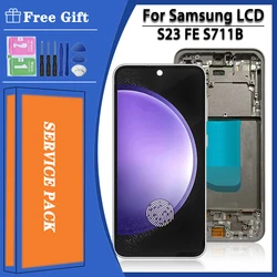 OLED Quality For Samsung s23fe LCD Screen For Samsung S23 FE S711 S711B S7110 S711U LCD Display Touch Screen With Frame