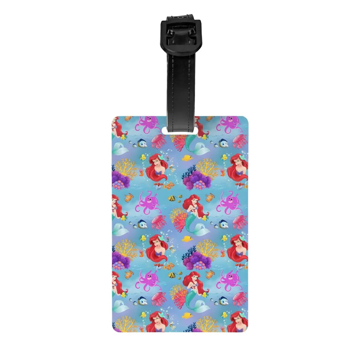 

Custom The Little Mermaid Luggage Tag Privacy Protection Cartoon Baggage Tags Travel Bag Labels Suitcase