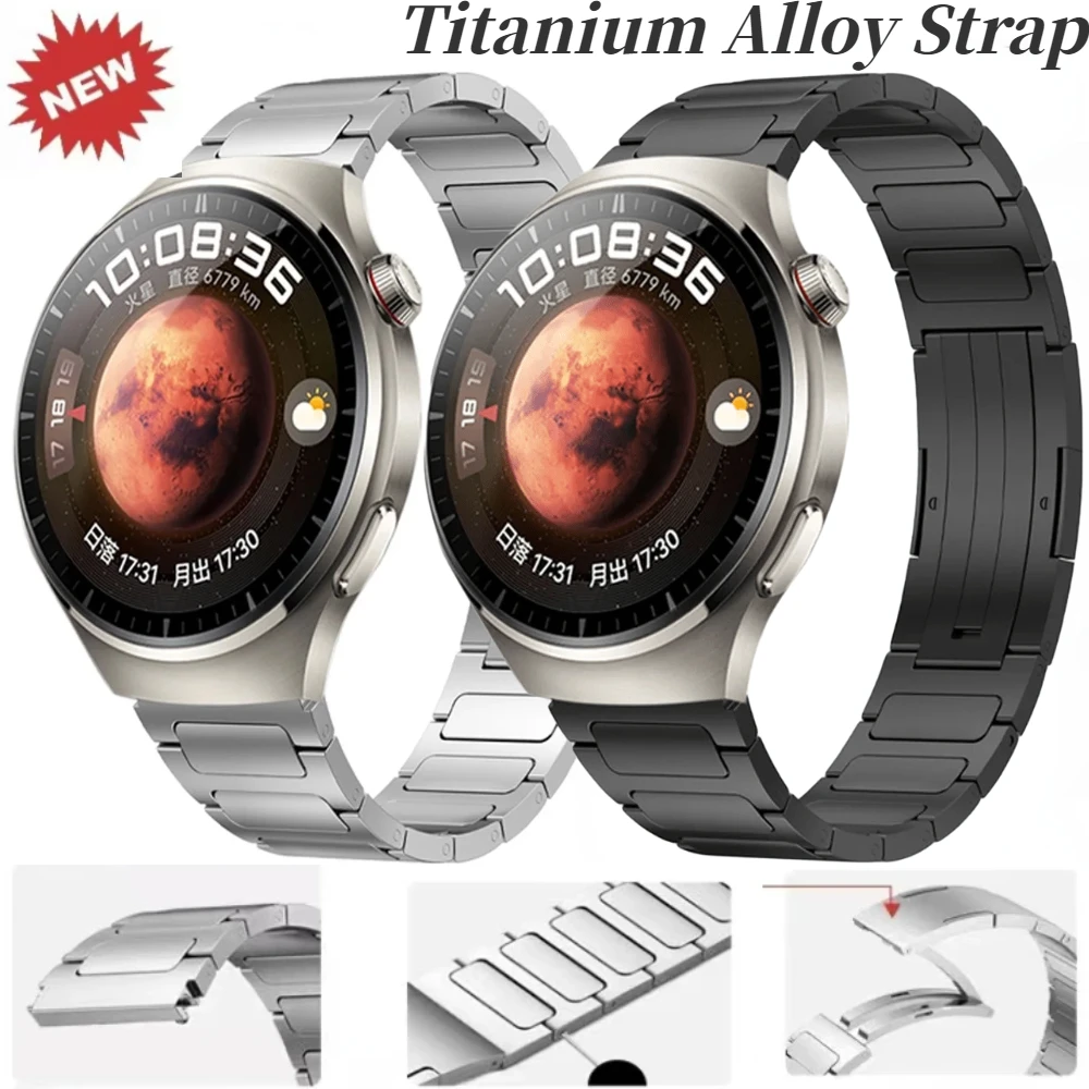 22mm Titanium Alloy Strap For Huawei Watch 4/4 Pro/3/GT5-4 Pro 2e Lightweight Band Wristband  Amazfit GTR4/Stratos 3 Belt Correa