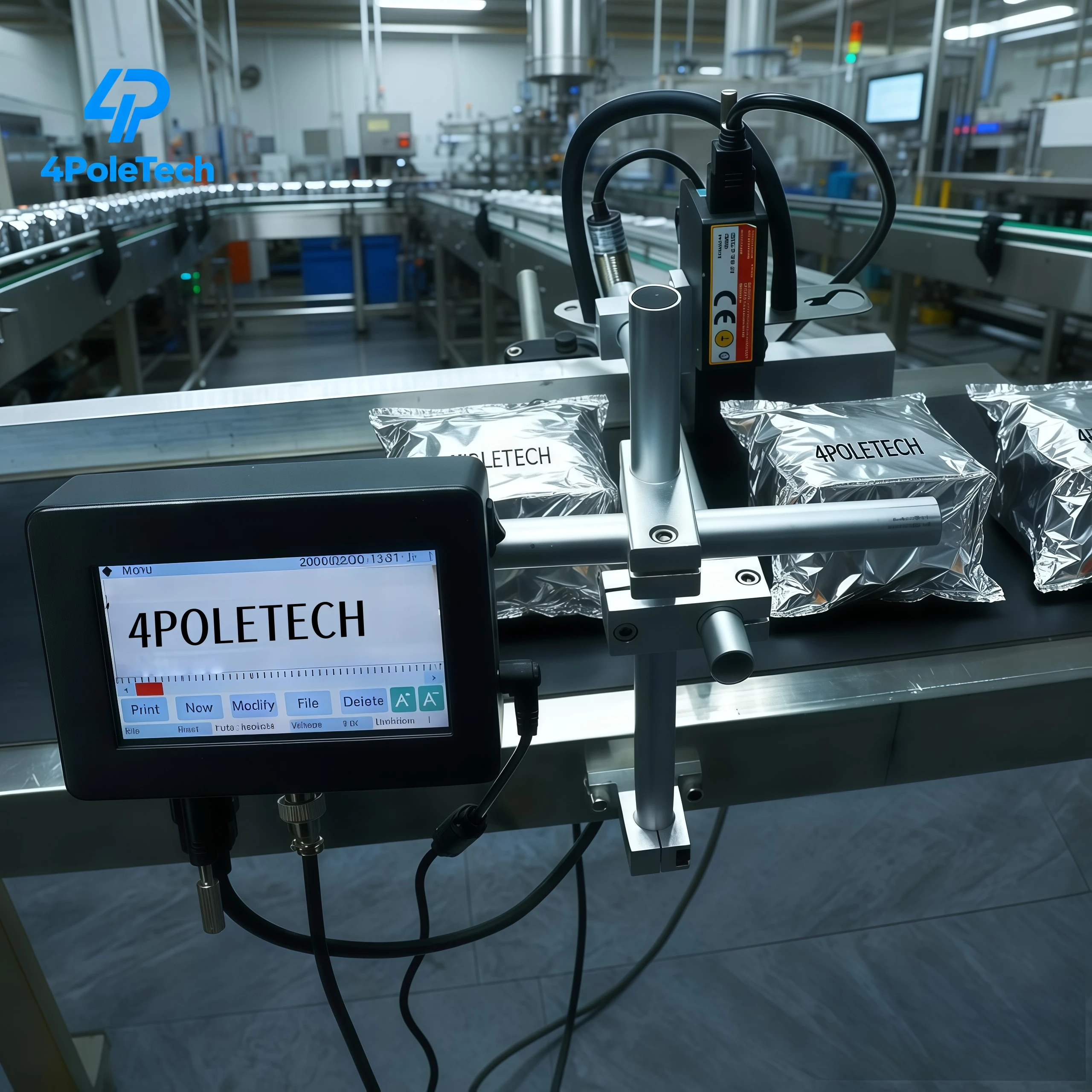 4.3 INCH Inkjet Printers For Production Line Date Marking Logo Marking QR Marking On Aluminium Foil Packaging