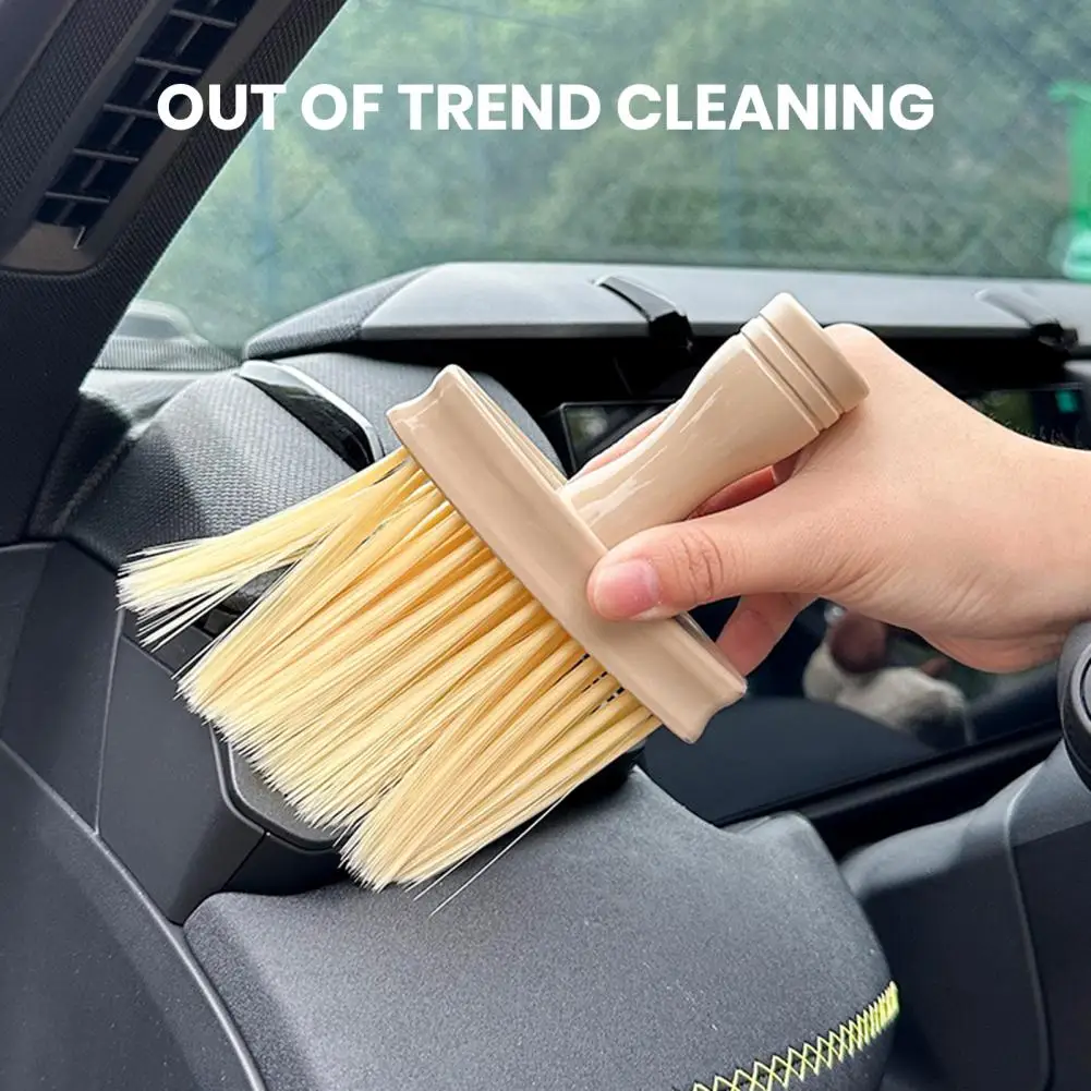 Car Brush Compact Car Tool Efficient Car Brush for Dust Dirt Removal Soft Bristle Detailing Tool for Dashboard Air Conditioner