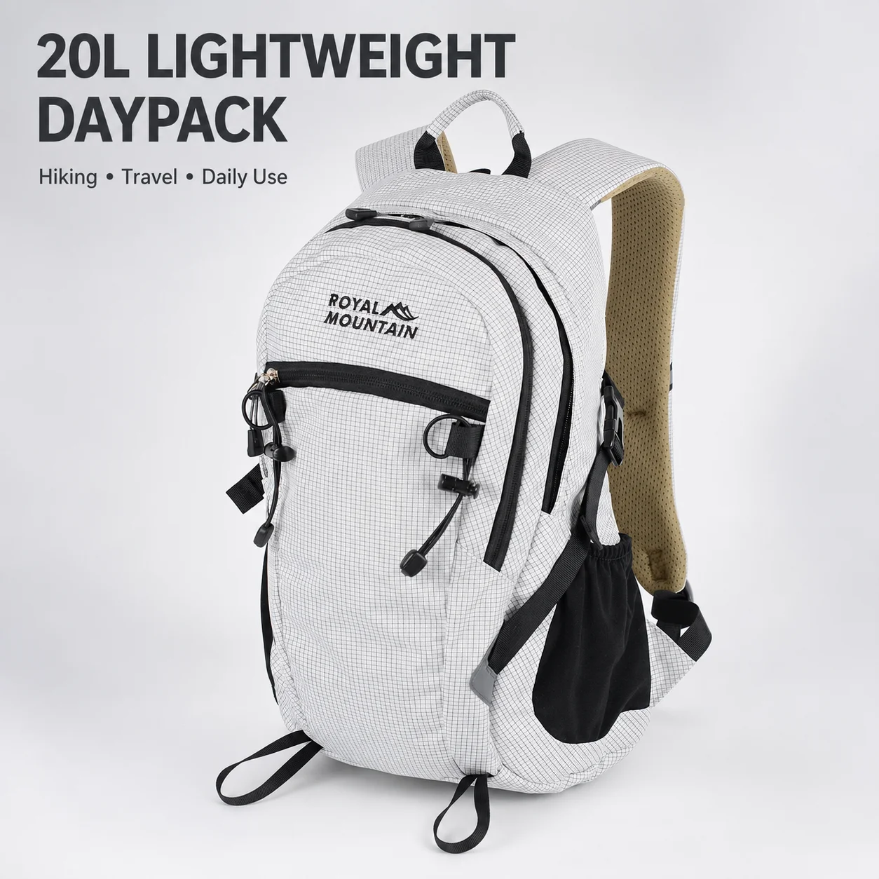 20L Lightweight Hiking Backpack Multi Pocket Outdoor Daypack for Travel Camping Trekking Sports with Adjustable Shoulder Straps