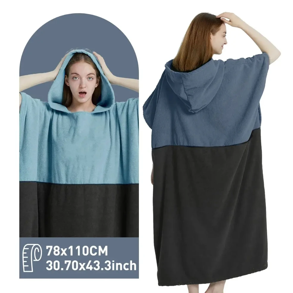 

Surf Poncho Towel Poncho Quick-Dry Towel Hoodie Microfiber Beach Robe Changing Poncho Swim Towel Beach Poncho For Adults