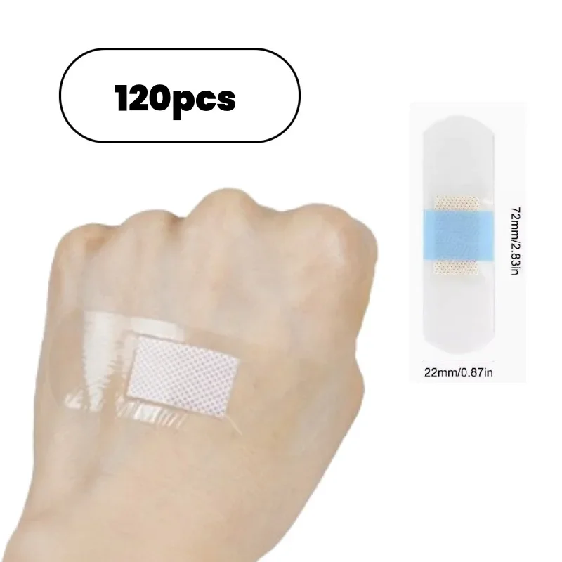 Bandes adhésives imperméables invisibles pour plaies, patchs incurvés, pour le sport, le bain, protection, premiers secours, 50/120 pièces