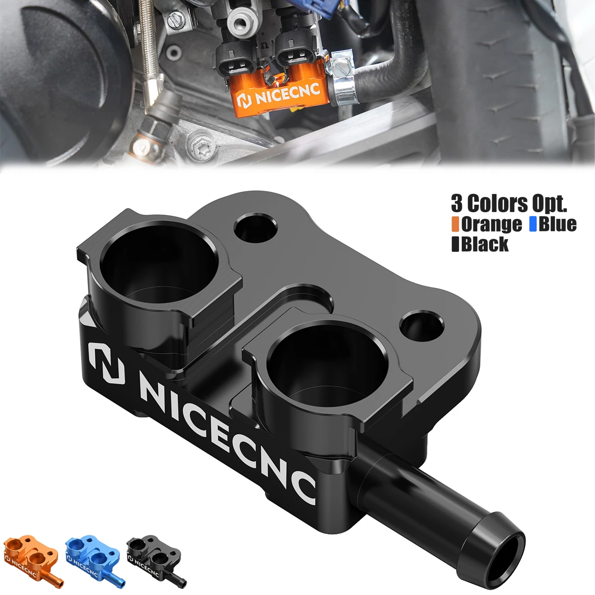 

NICECNC For 2025 2024 KTM EXC 300 250 150 XCW XC SX 125 Husqvarna TE 300 GasGas EC 300 TBi Fuel Fitting High Flow Fuel Rail Kit