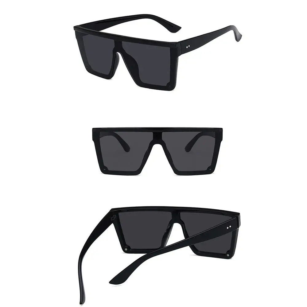 Vintage Cool Oversized Sunglasses One Piece UV400 Protection Flat Top Sun Glasses Eyewear for Women & Men