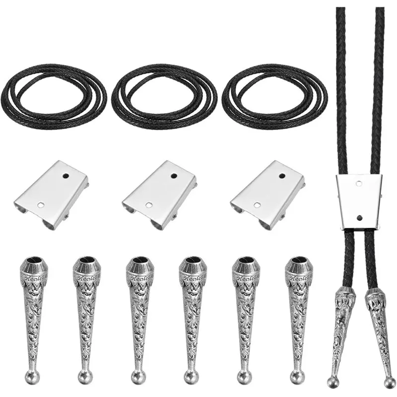 

CYL-Bolo Tie Accessories For DIY For Western Necklaces Jewelry Making, Bolo Tie Finding Kit