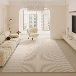 Rugs Living Room Carpet Home Decoration Beige Stripes Floor Mat Big Size Area Anti-slip Bedroom Lounge Large Rug Tapis Salon