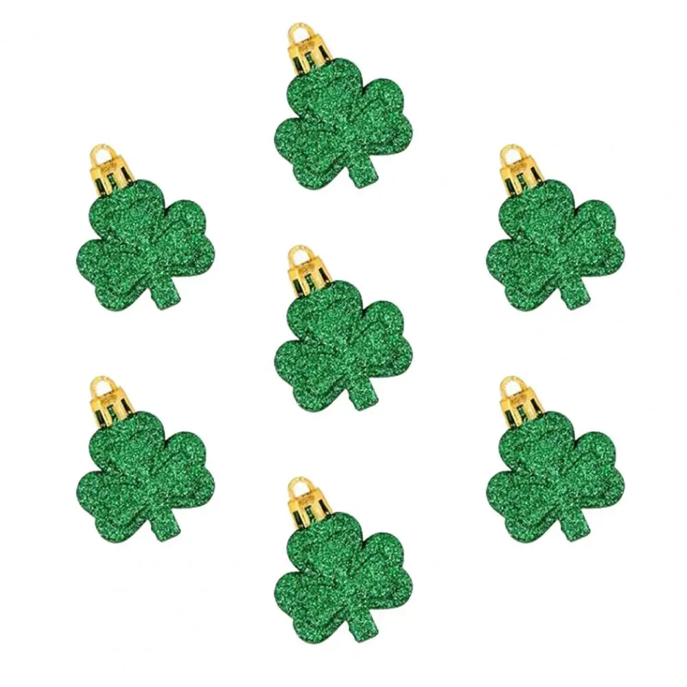 Shamrock Coin Ornament Good Luck Charm St Patricks Day Shamrock Hanging Ornament Set 10pcs Green 3d Clover Pendant Irish