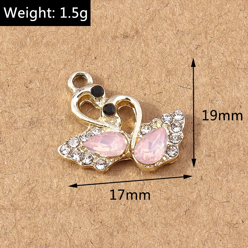 10 stücke 12x14mm Nette Kristall Blume Charme für Schmuck Machen DIY Tropfen Ohrringe Anhänger Halsketten Handmade Schlüsselanhänger handwerk Geschenke – Detail 5