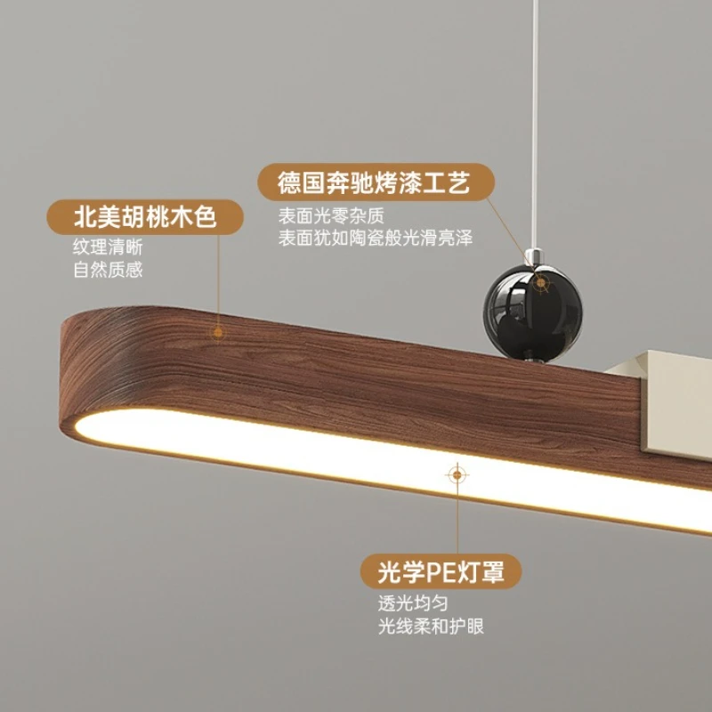 شريط مستقيم من الأكريليك أضواء قلادة طاولة الطعام حماية العين الحد الأدنى مصباح معلق لمطعم Woonkamer مقهى #6