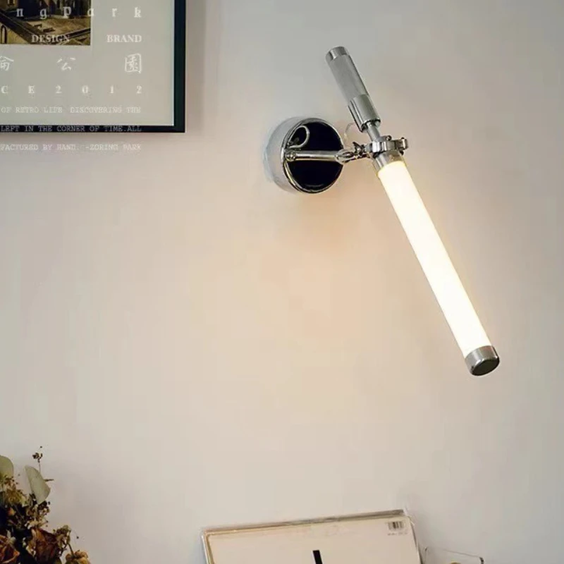 

Vintage Industrial Style Iron Wall Lamps Acrylic Bedroom Bedsides Corridor Hallway Foyer Bathroom LED Long Strip Sconces Fixture