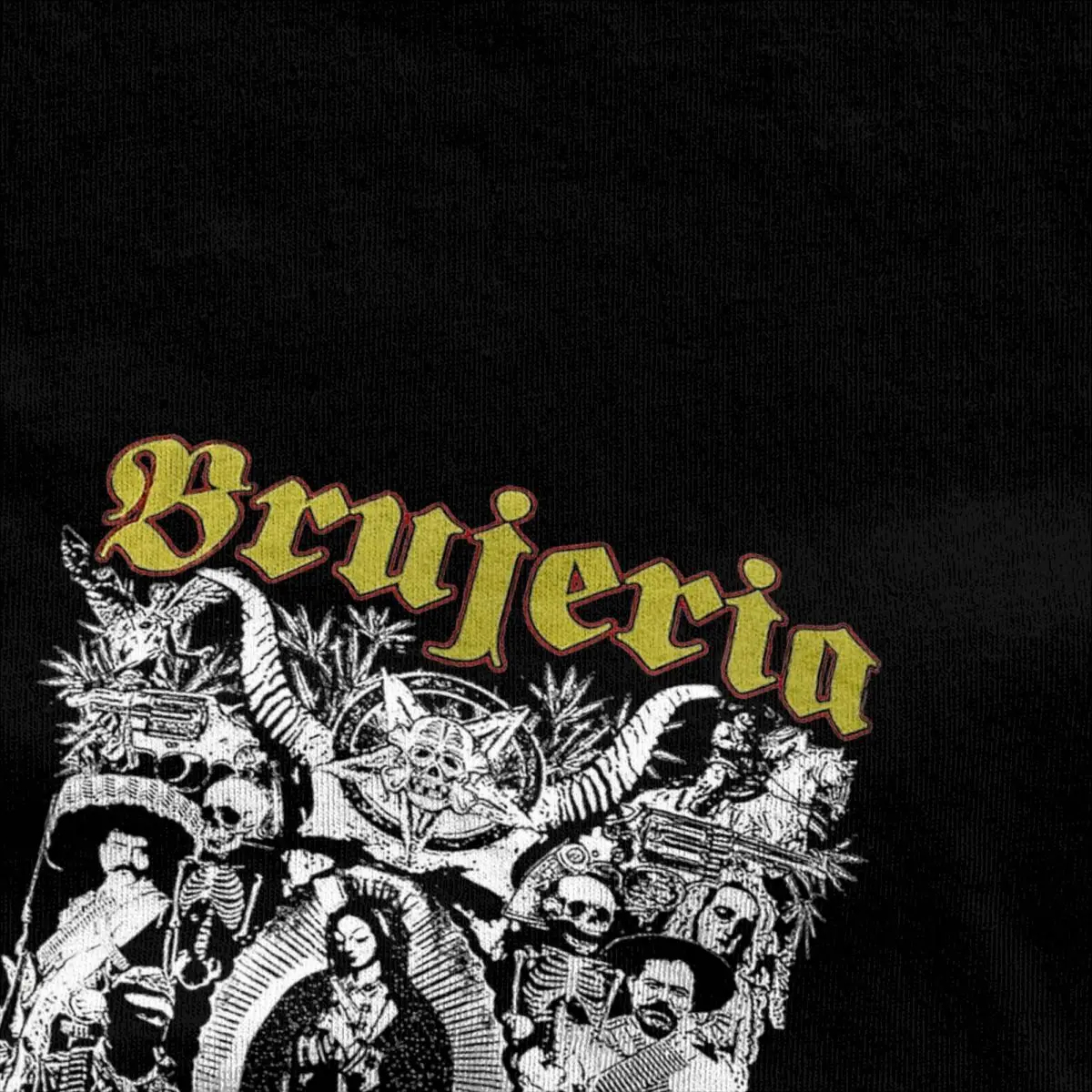 Casual Brujeria Band T Shirt Men Cotton Short Sleeve Round Neck Summer Clothes