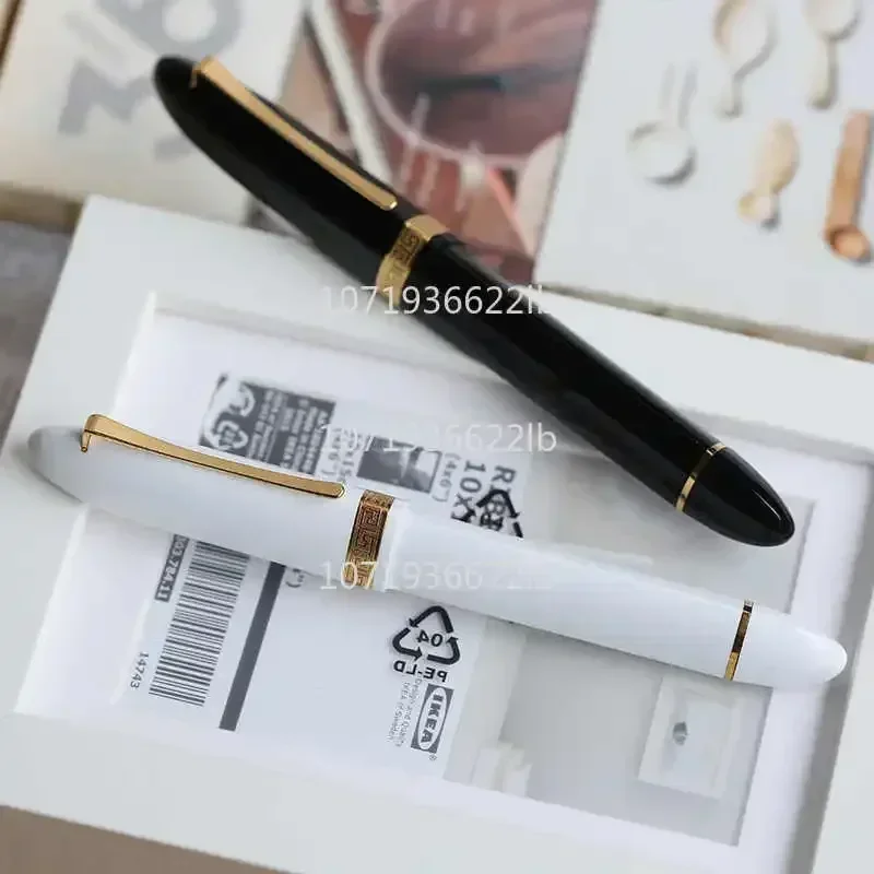 MAJOHN V60 Triangular Piston Resin Fountain Pen Polishing/Long Knife Nib Anti-roll Silky Grip Writing Student Creative Gift