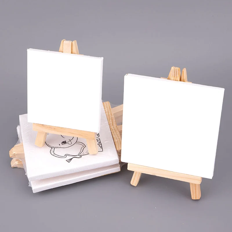 2 In 1 Mini Blank Drawing Board Set,Oil Canvas Frame,Beginner Children Practice Drawing,Doodling,DIY Art Supplies 1 Pcs HB-12