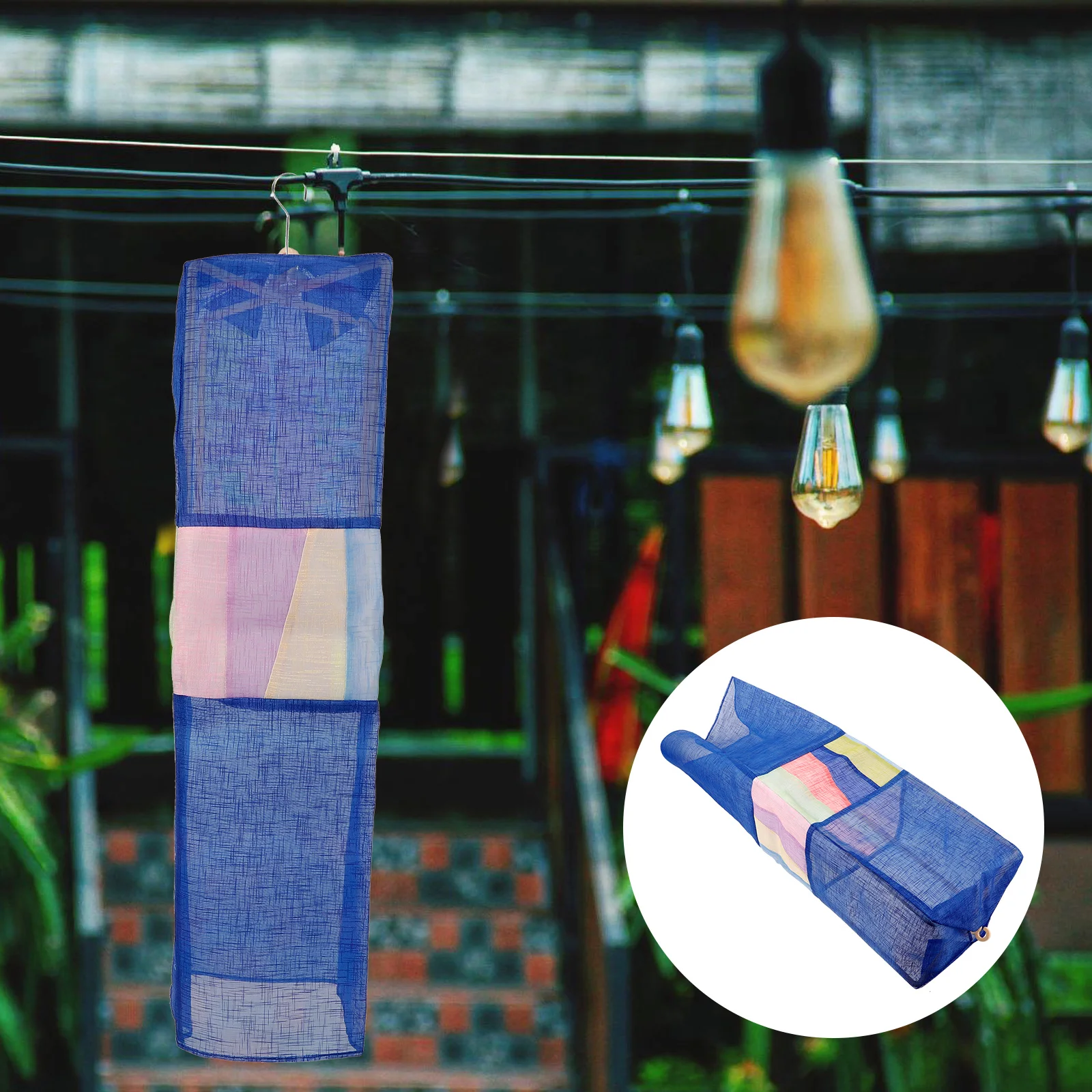 

Lantern Korean Pendant Hanging Decorative Lanterns Classic Style Decorate for Restaurant Festival Blue