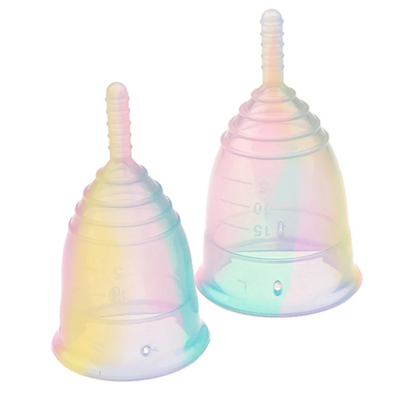 1pc Size S L Menstrual Cup Hygiener Period Women Menstruatie Cups Silicone Menstrual Cup Anti-Lateral Leakage Menstruall Cups