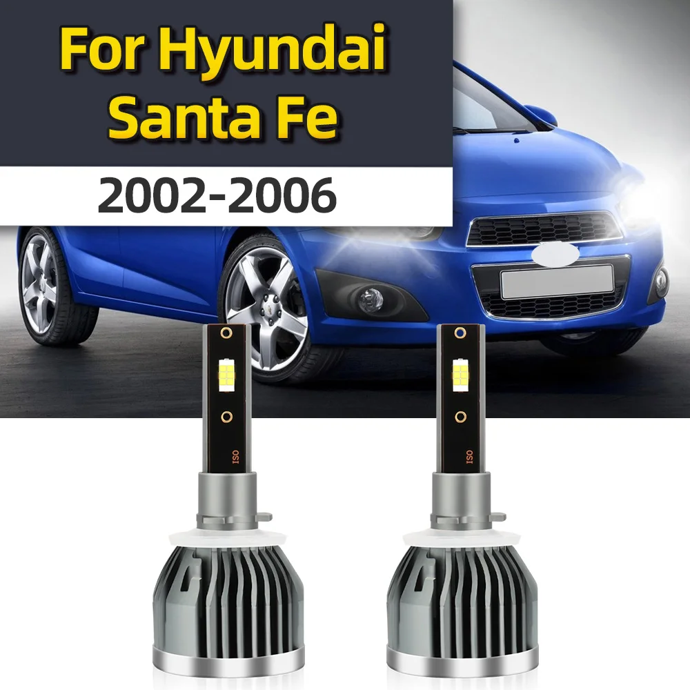 

H27 880 Auto Fog Lamps Front Car Headlight Bulbs 6000K 20000LM 120W 2PCS Foglights For Hyundai Santa Fe 2002 2003 2004 2005 2006