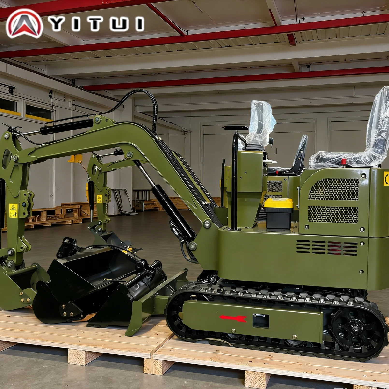 

Customized Compact Mini Excavator 1.2 Ton Micro Digger with Tracked Chassis - Ideal for Indoor/Outdoor Digging Planting