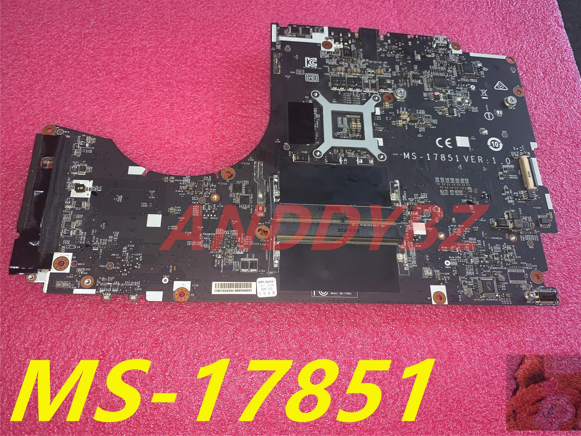 Verwendet MS-17851 ver 1,0 für msi gt72 gt72vr notebook cpu motherboard I7-6700HQ ddr4 arbeits test ok