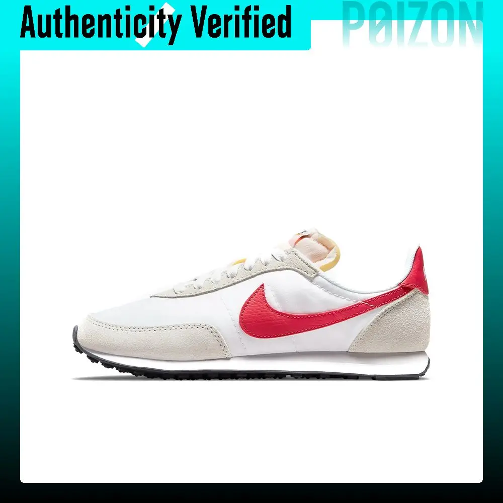 Nike Waffle Trainer 2 Casual Shoes Women's Low-top White/Red DA8291-003