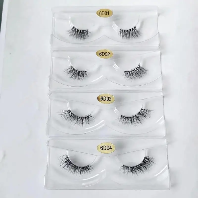 New Mink Eyelash Winged Thick Long Eyelashes Handmade Transparent Terrier Half Lashes Messy Cross Lash For Eyelash Extension