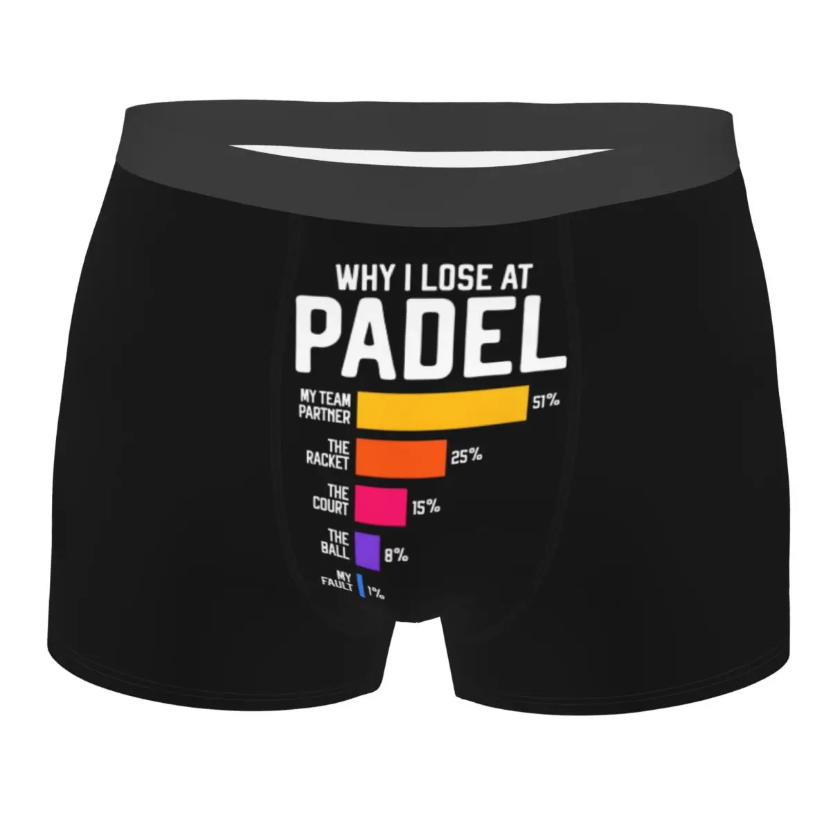 

Custom Why I Lose At Padel Tennis Funny Excuses Underwear Men Breathable Boxer Briefs Shorts Panties Soft Underpants For Male