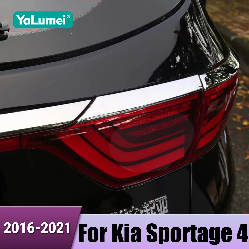

ABS Car Rear Tail Light Eyebrow Cover Decoration Trim Stickers Accessories For Kia Sportage 4 QL 2016 2017 2018 2019 2020 2021