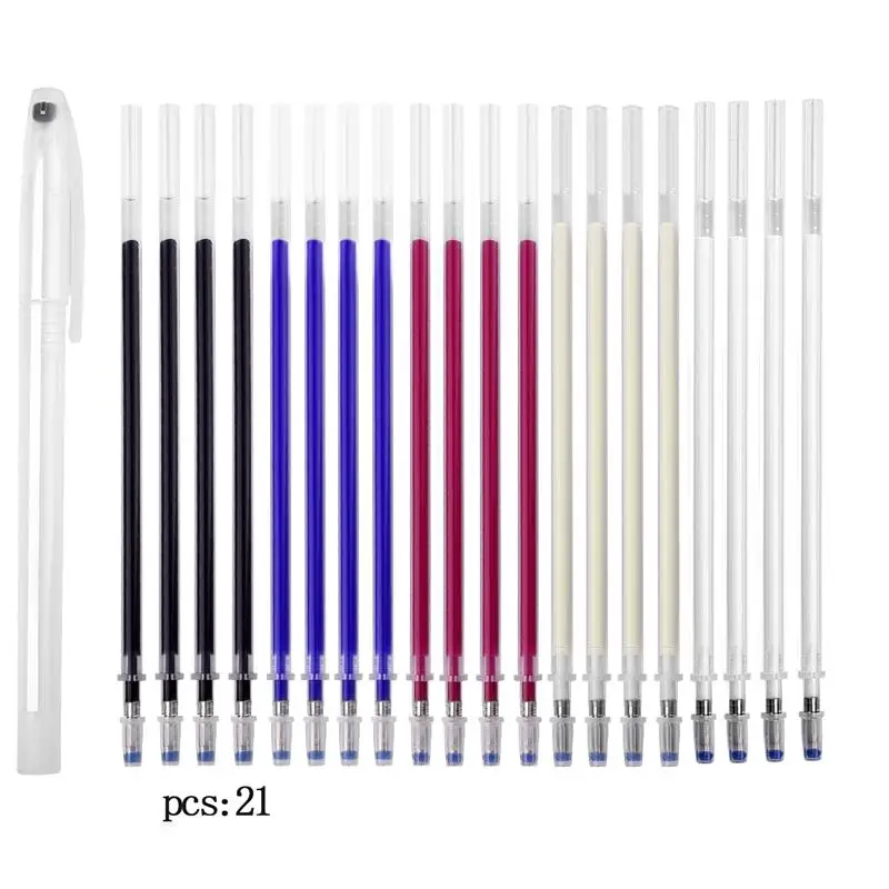 10/20Pcs/Set Heat Erasable Magic Marker Pen Temperature Disappearing Fabric Pens Line Marking DIY Craft Sewing Accessories