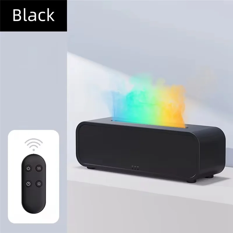 TAIGH-7-Color Light Simulation Flame Aromatherapy Machine Remote Control Timing Silent Humidification Home Perfume Diffuser