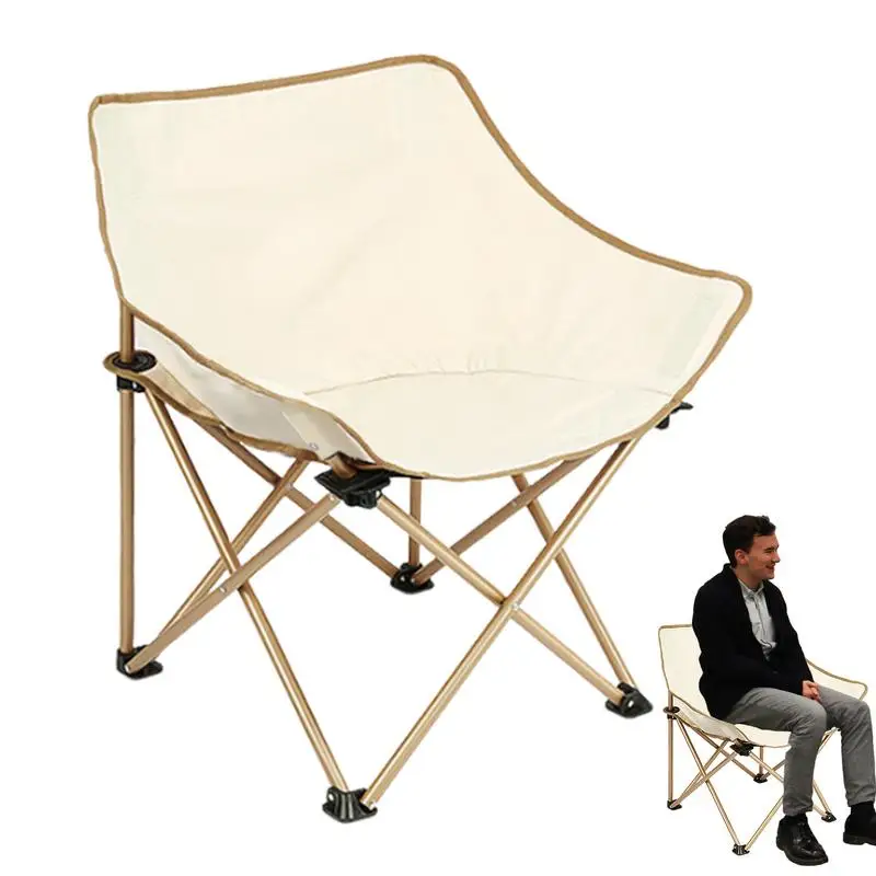 

Outdoor Folding Chairs Detachable Moon Chair Outdoor Camping Fishing Chair Foldable Chair For Outdoor Festivals Trips Bbqs Beach