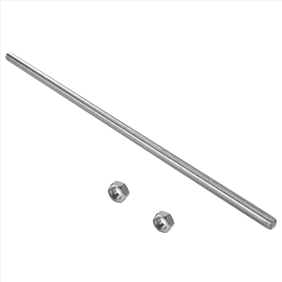 FTGT-320mm x M8 Stainless Steel Thread Bar Stock Rod Silver Tone