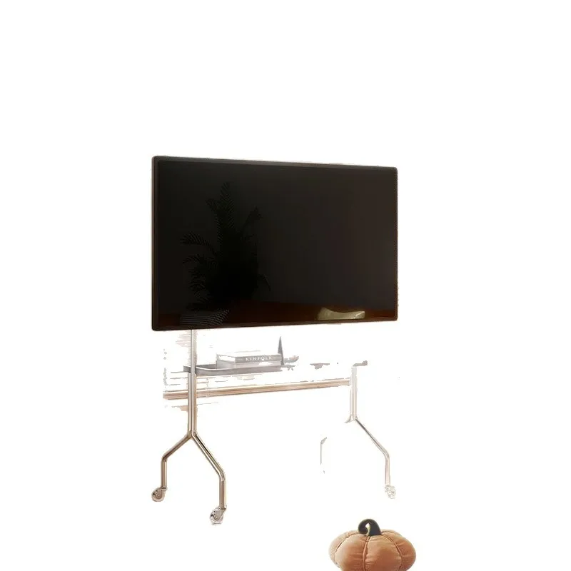Simple TV Floor Bracket Living Room Bedroom Stainless Steel Art Hanger Household TV Rack 43-75 Universal