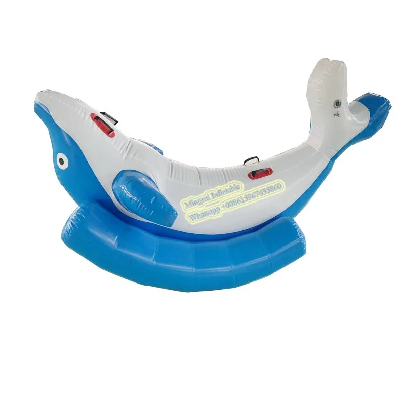 

Надувные водные качели-дельфин для взрослых, герметичные, забавные, по выгодной цене, из ПВХ-тента, синие, для водных видов спорта
