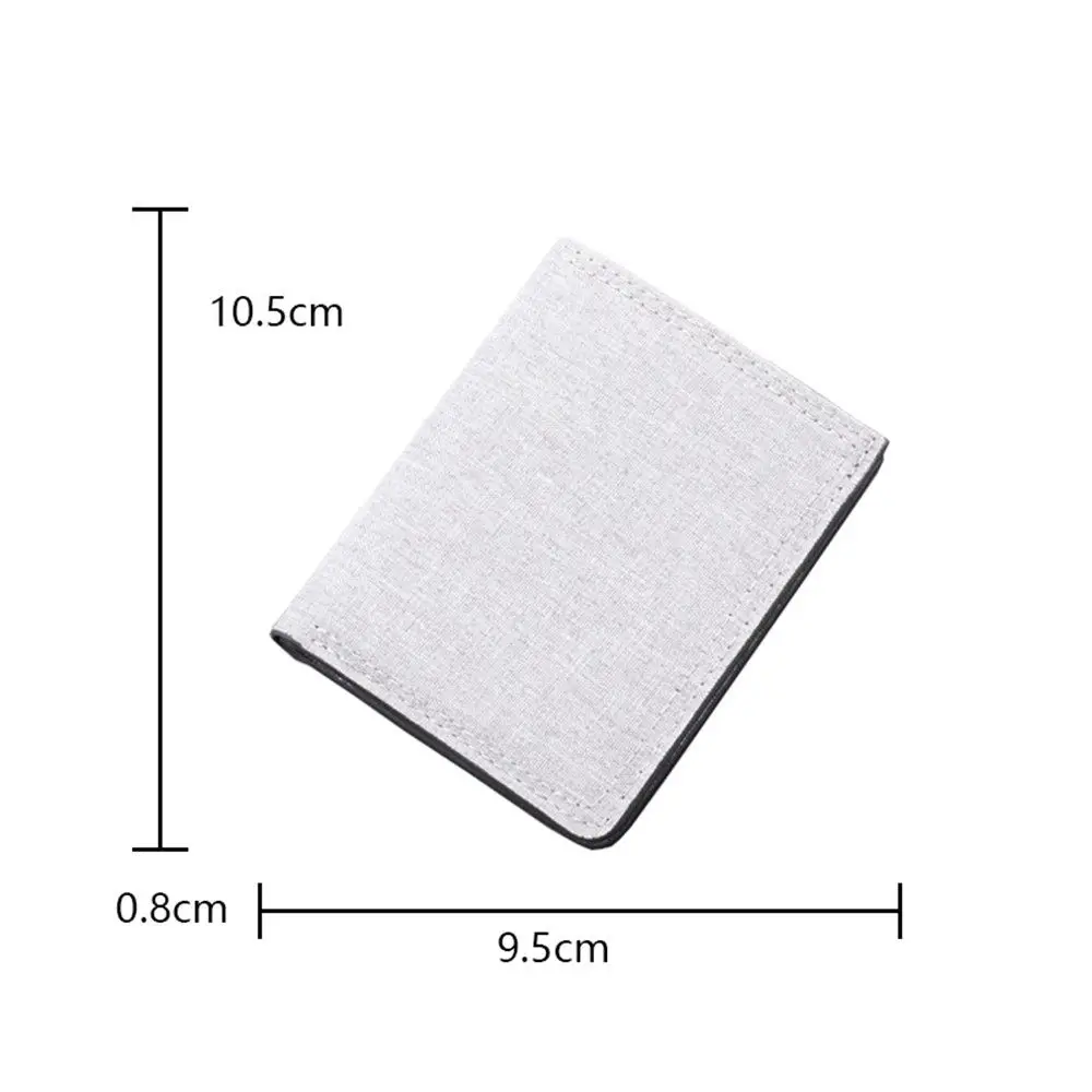 Reißverschluss Canvas Mode Kartenhalter Mini Geldbörse Multifunktionale Herren Kurze Geldbörse