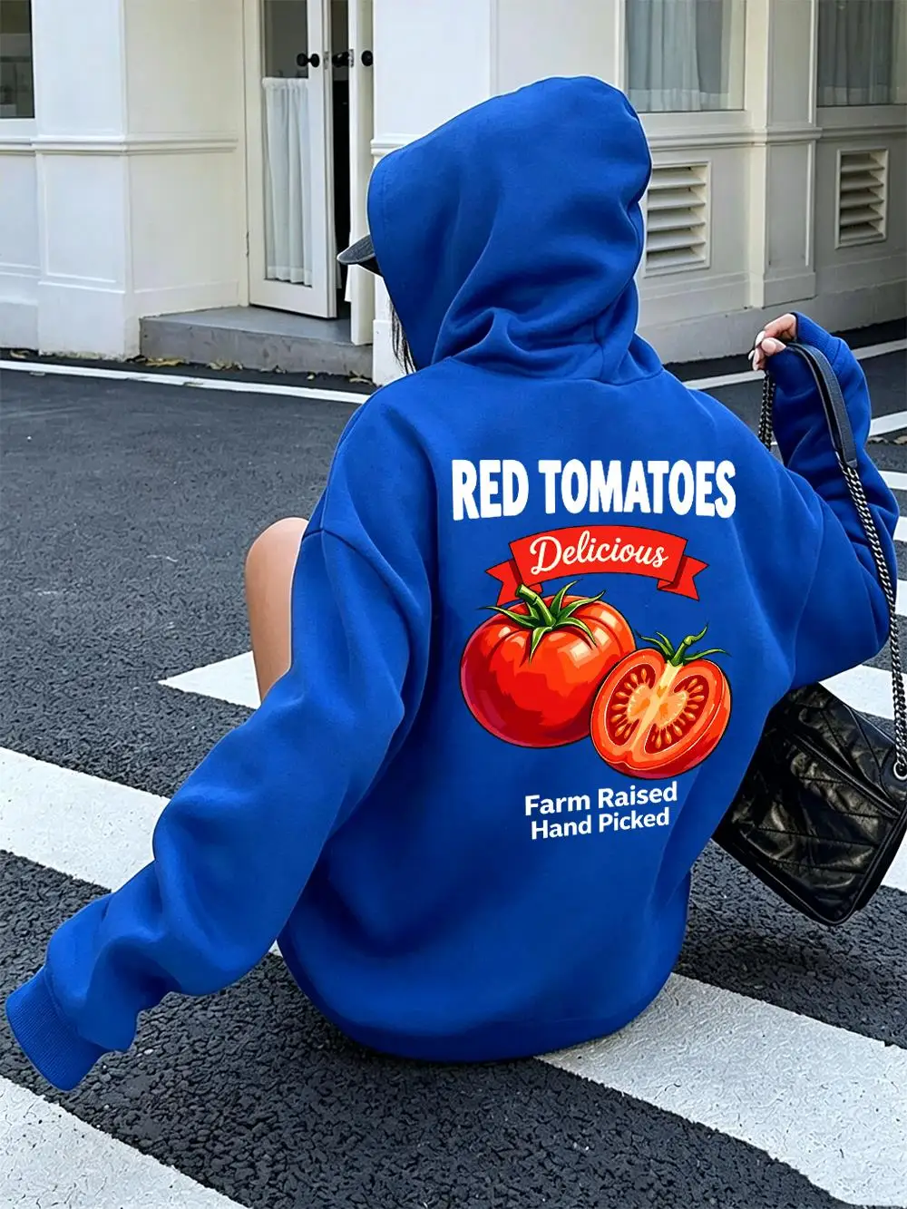 Red Tomatoes Hand Picked Pattern Woman Soft O-Neck Hoody Autumn Casual Clothing Sport Y2K Hoodies Street Multicolor Pullovers