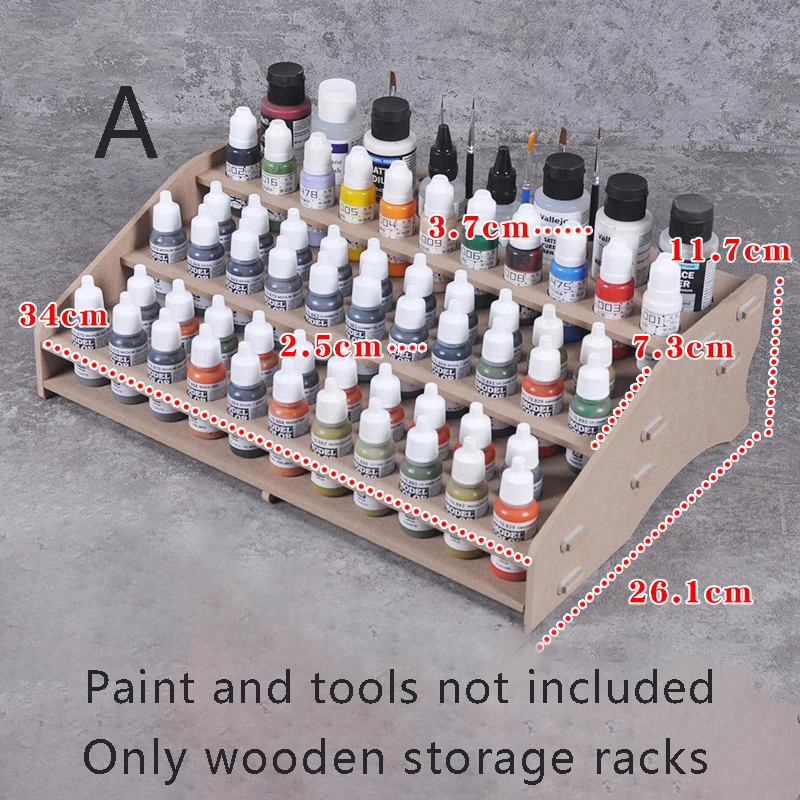 Model Tools Paints Storage Rack Pigment Storage Box Shelf Assembly Model Building Tools for Model Hobby DIY