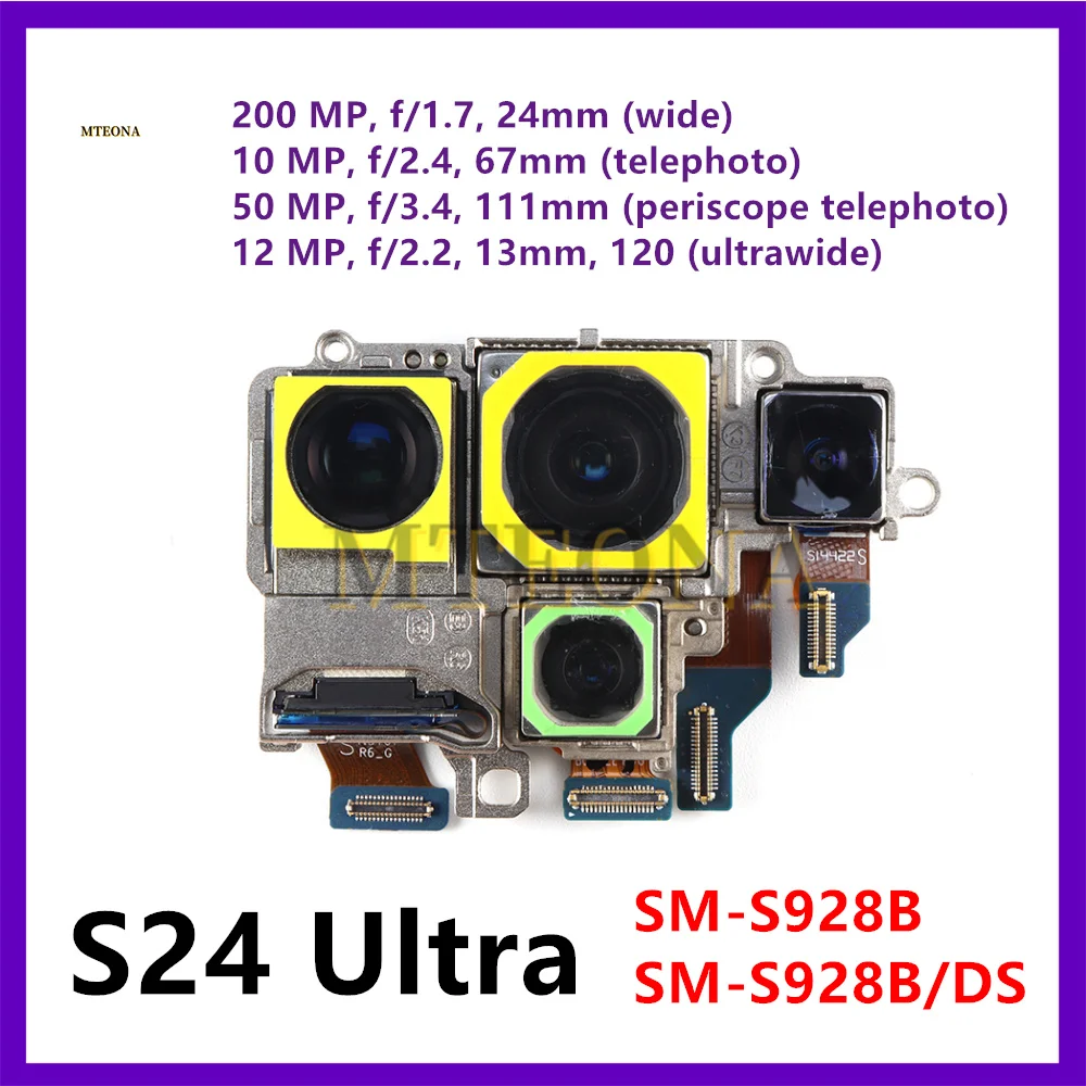 

Full Set Rear Camera For Samsung Galaxy S24 Ultra SM-S928B S928U S928 S928E/DS Main Wide Telephoto Ultrawide Back Camera Module