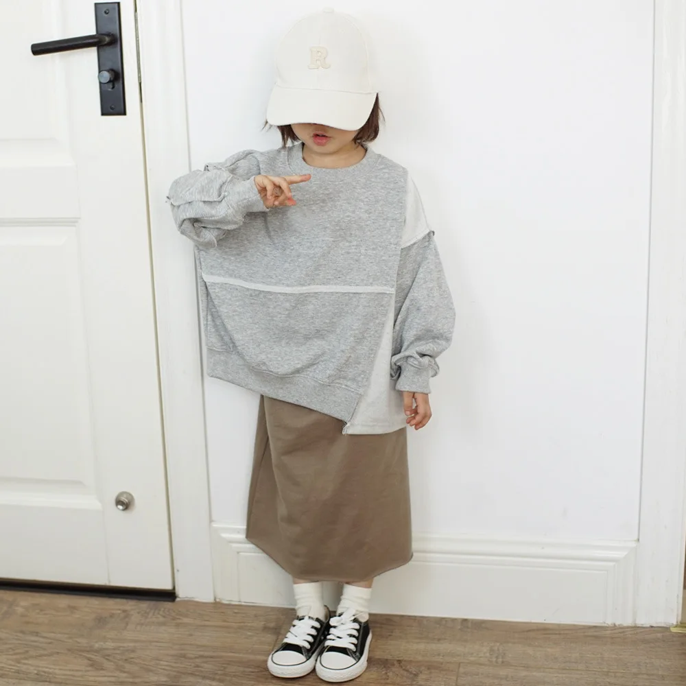Autumn and Winter Parent-child Outfit Boys Casual Looped Sweatshirt Girls Loose Fringed Sports Jacket Top