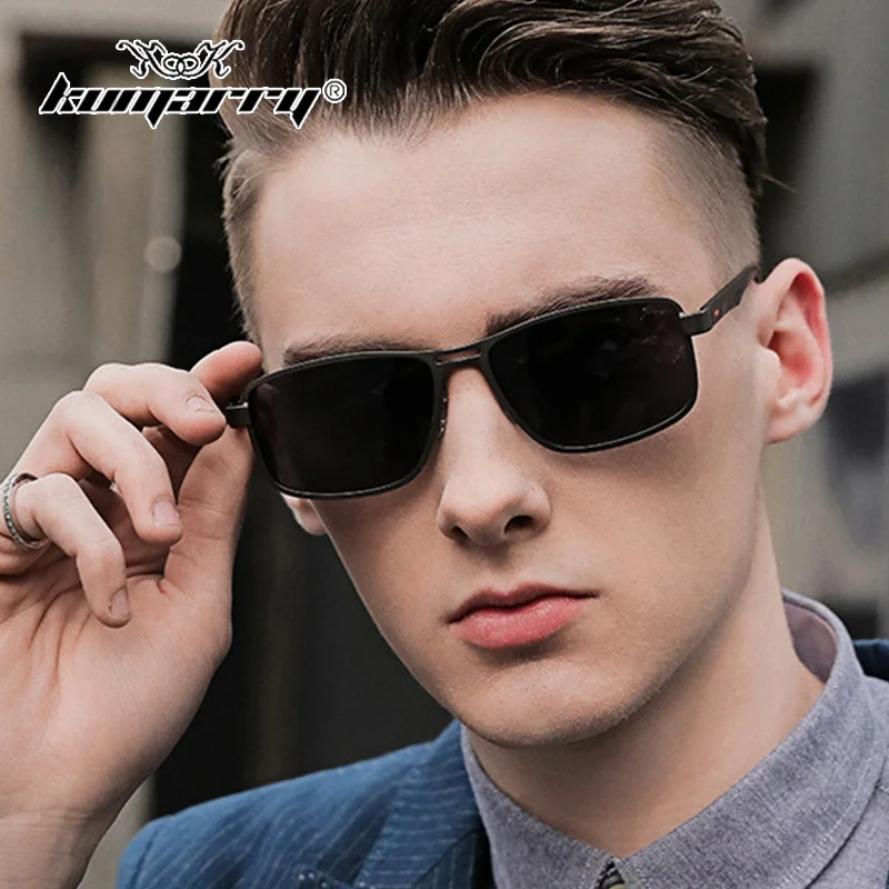 

KUMARRY Vintage Square Polarized Sunglasses Men TR90 Frame Sun Glasses Classic Driver's Sunglass Brand Designer Eyewear UV400