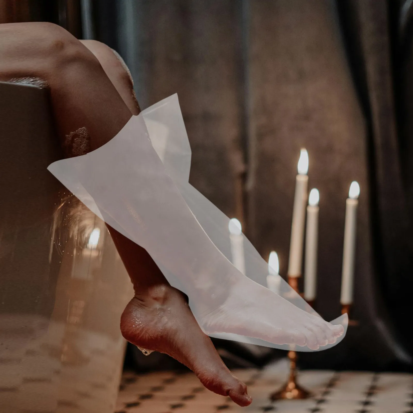 

Waterproof Foot Covers Shower Leg Cast Protector Disposable Sock Boot Broken Bath Comfort Material Soft Fit Around Foot Easy Use