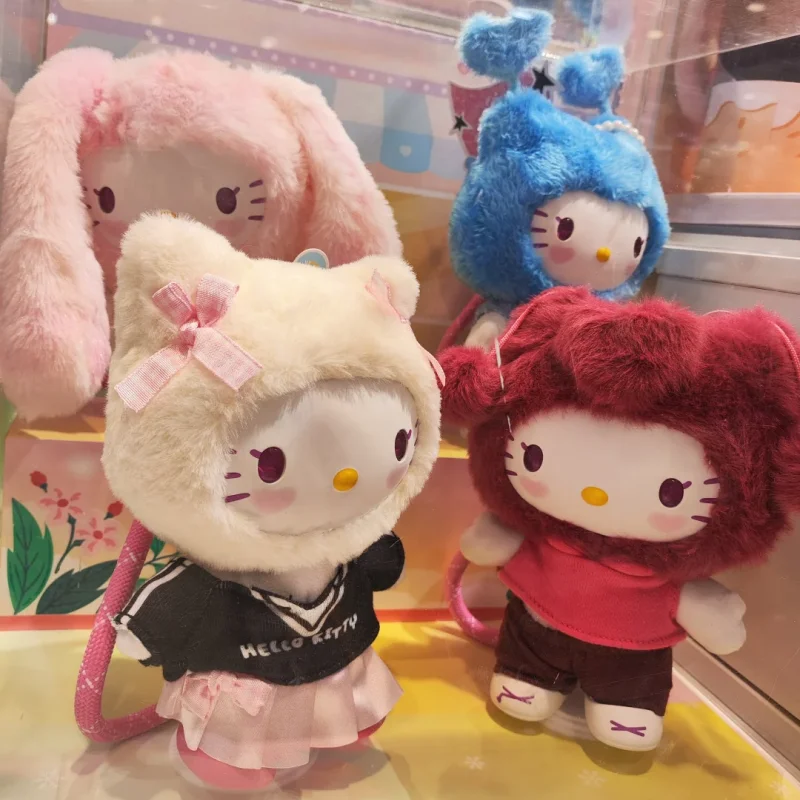 

Новинка 2025, оригинальная серия Hellokitty Popstar, слепая коробка, кавайная кукла, коллекционные модные игрушки, брелок с подвеской в виде кота, загадочная коробка, подарки