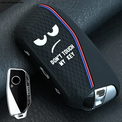 For BMW Ix I4 X7 Xm X7 X6 X5 X1 IX1 X4M 2022 2023 3 Button Silicone Remote Key Fob Keychain Ring Shell Case Cover Shell Holder
