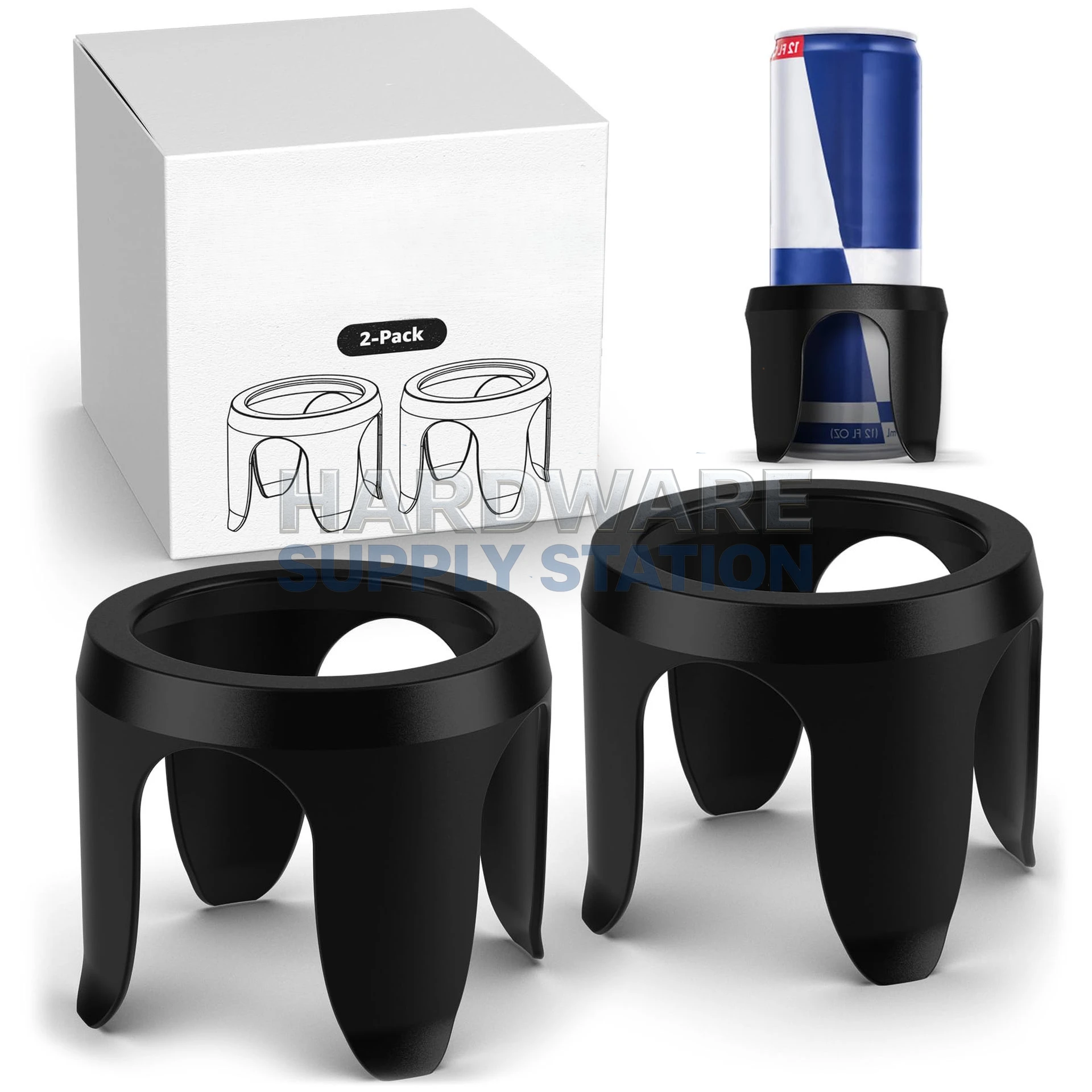 

Car Slim Can Cup Holder Insert Reversible Adjustable Accessory Fit for 8.4 & 12 Ounce Canned Beverages Organization